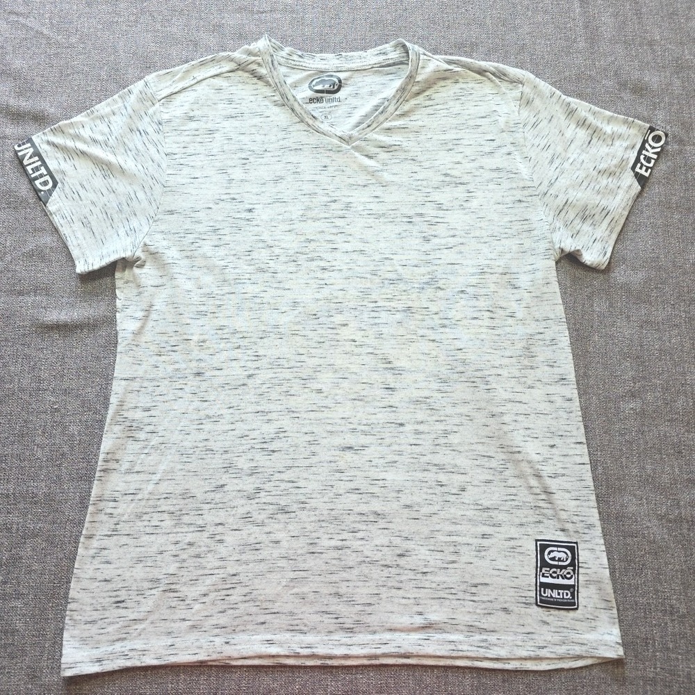 Ecko Unltd Shirt Mens XL‎ Heather Gray Short Sleeve Rhino